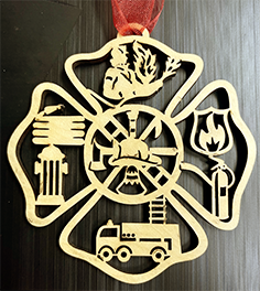 Wooden Fireman Logo 